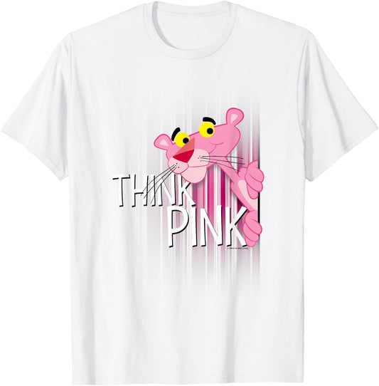 Pink Panther Think Pink T-Shirt - T-Shirt | White