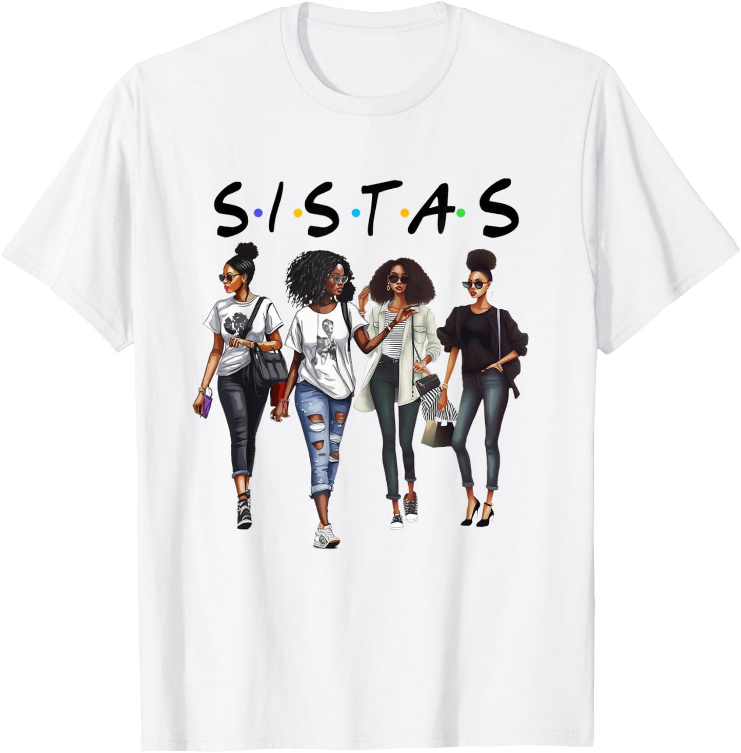 Black Melanin Queen Curly Natural Afro Girl African American T-Shirt - T-Shirt | White