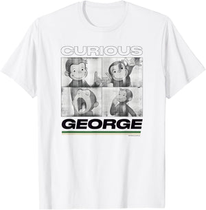 Curious George Vintage George Photo Box Up T-Shirt - T-Shirt | White