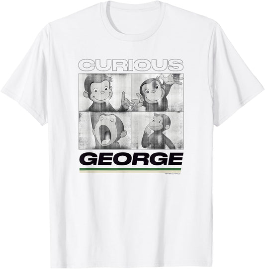 Curious George Vintage George Photo Box Up T-Shirt - T-Shirt | White