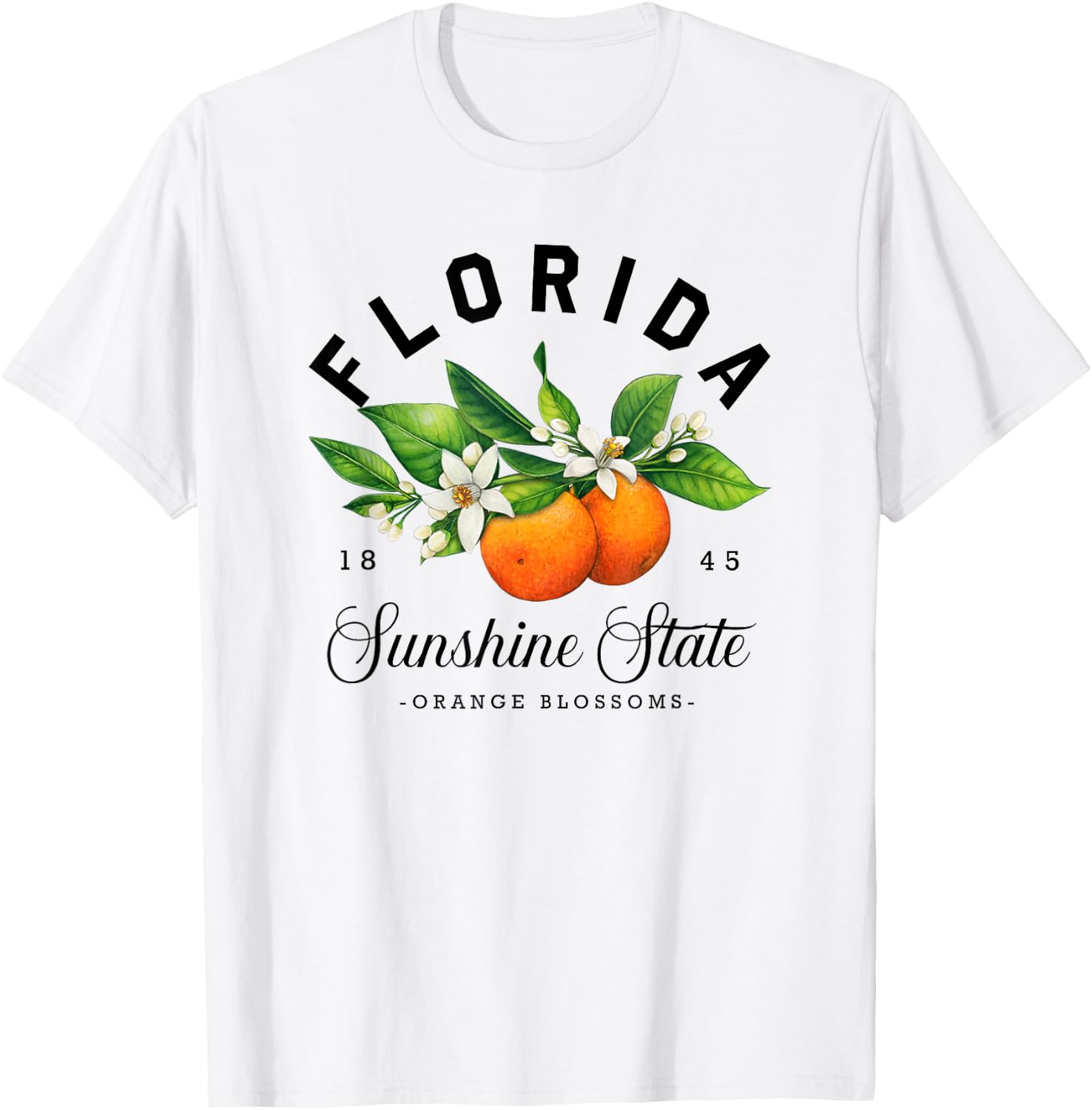 Florida Shirt, Watercolor Orange Blossoms T-Shirt - T-Shirt | White