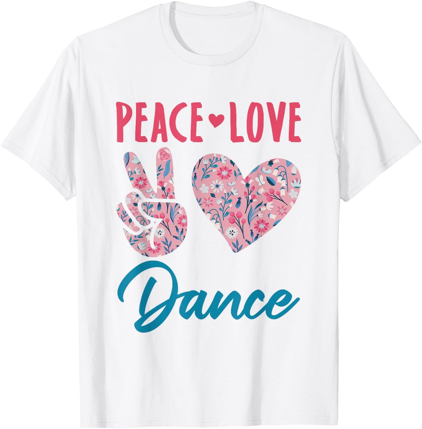 Peace Love Dance Cute Dancing Girls Toddlers T-Shirt - T-Shirt | White