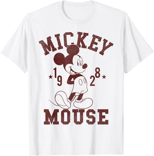 Mickey Mouse 1928 Maroon Portrait T-Shirt - T-Shirt | White