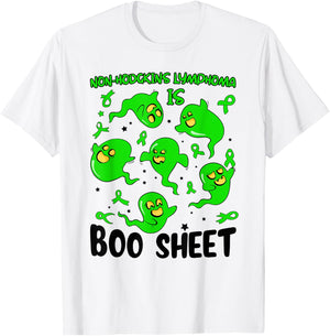 Funny Non Hodgkins Lymphoma Is Boo Sheet Ghost Halloween T-Shirt - T-Shirt | White