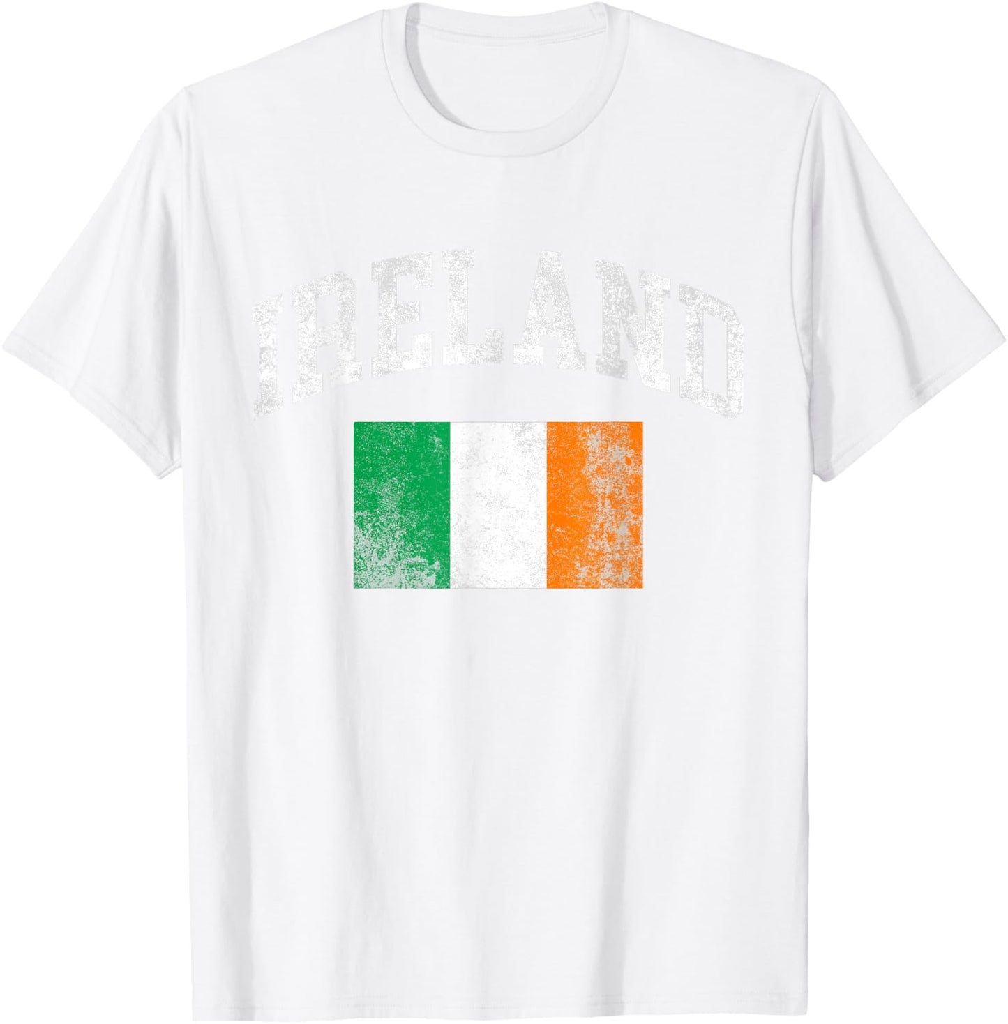 Vintage Ireland Irish Flag St Patrick's Day T-Shirt - T-Shirt | White