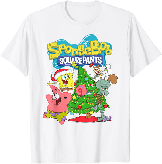 SpongeBob SquarePants Christmas Tree T-Shirt - T-Shirt | White