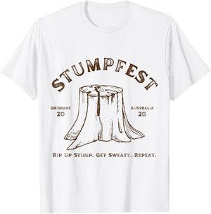 Vintage STUMPFEST! Grey Vintage Distressed Modern Vintage T-Shirt - T-Shirt | White