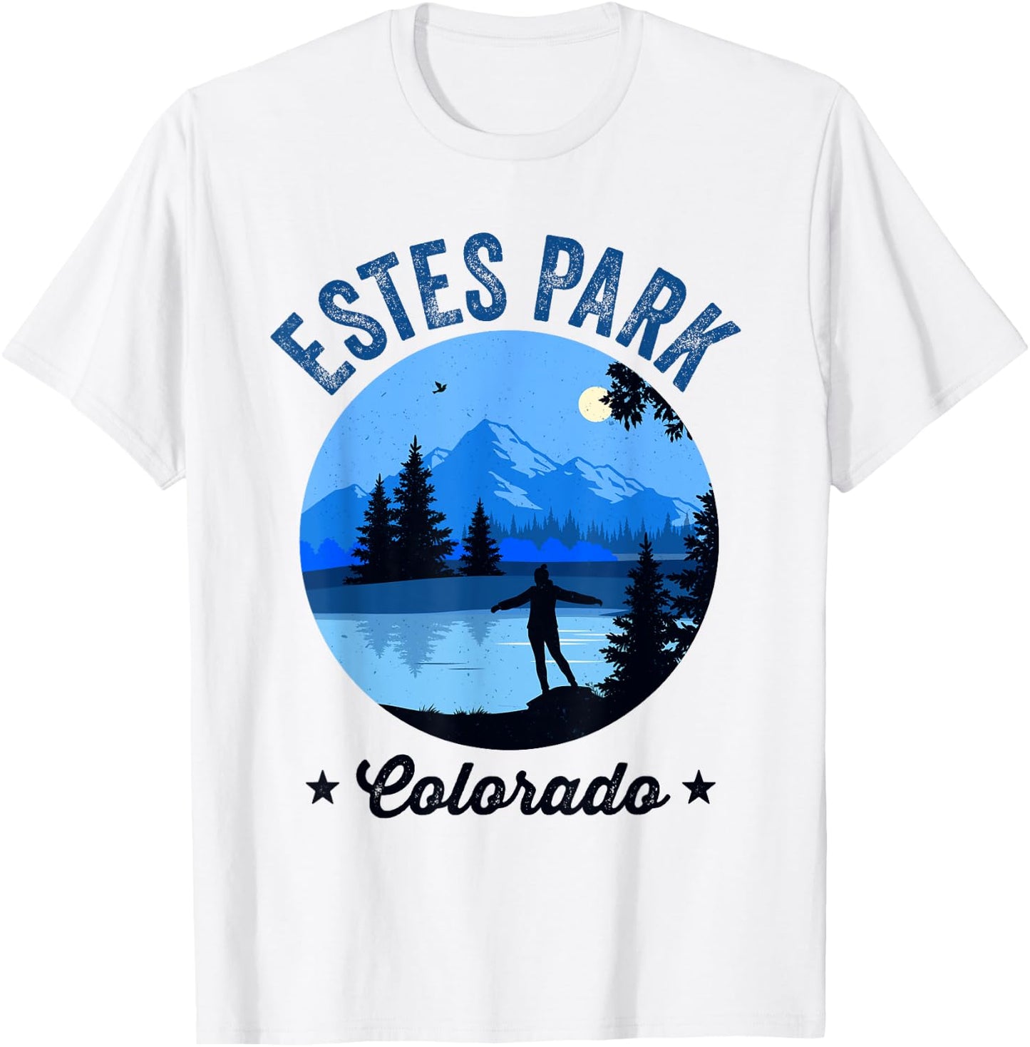 Estes Park Retro Vintage Lake Estes Park Colorado T-Shirt - T-Shirt | White