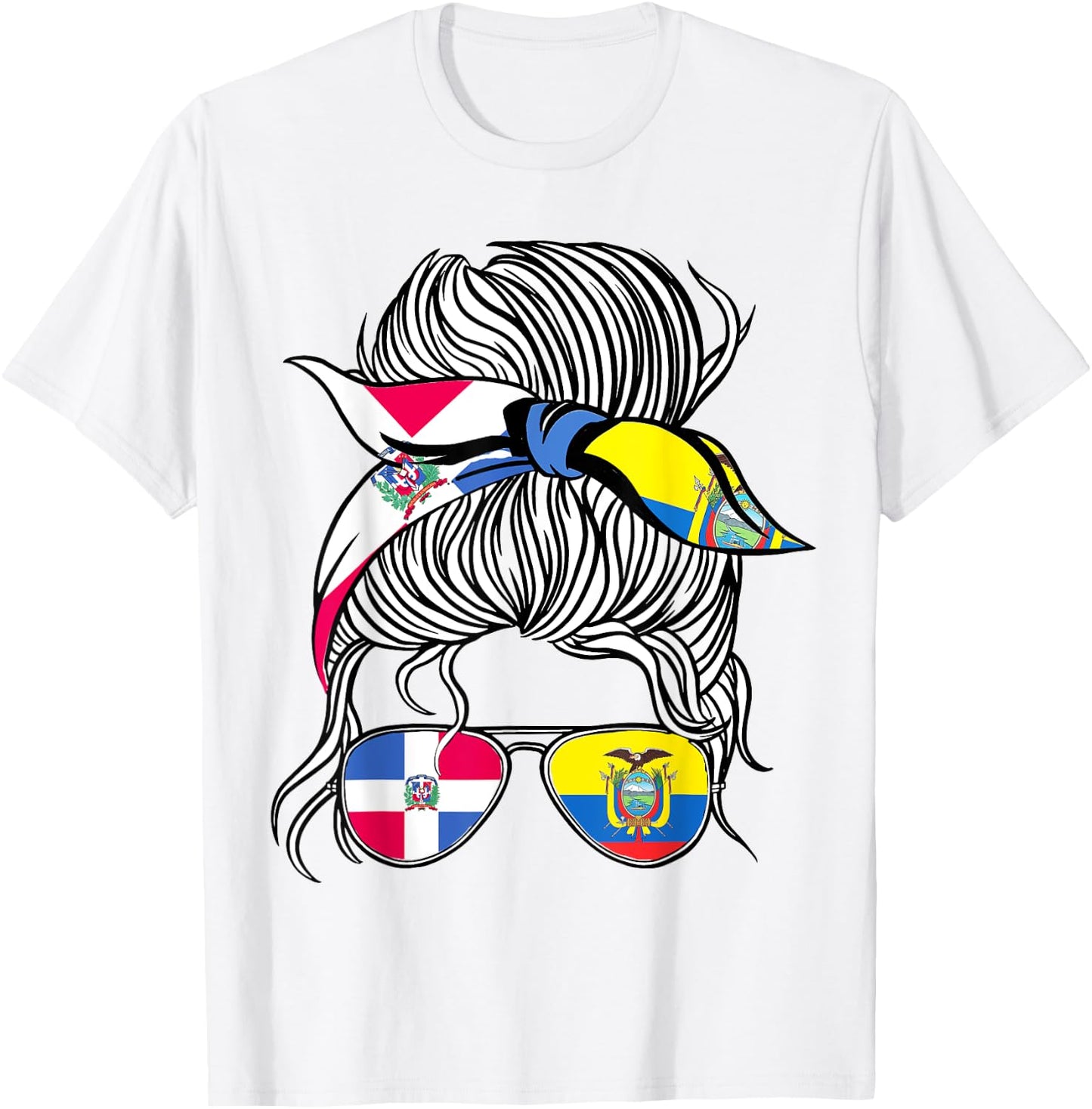 Dominican Republic Flag Ecuador Grown Women Girl Country T-Shirt - T-Shirt | White