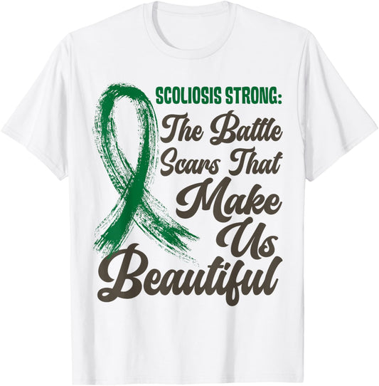 Funny Scoliosis Strong, Scoliosis Awareness Women T-Shirt - T-Shirt | White