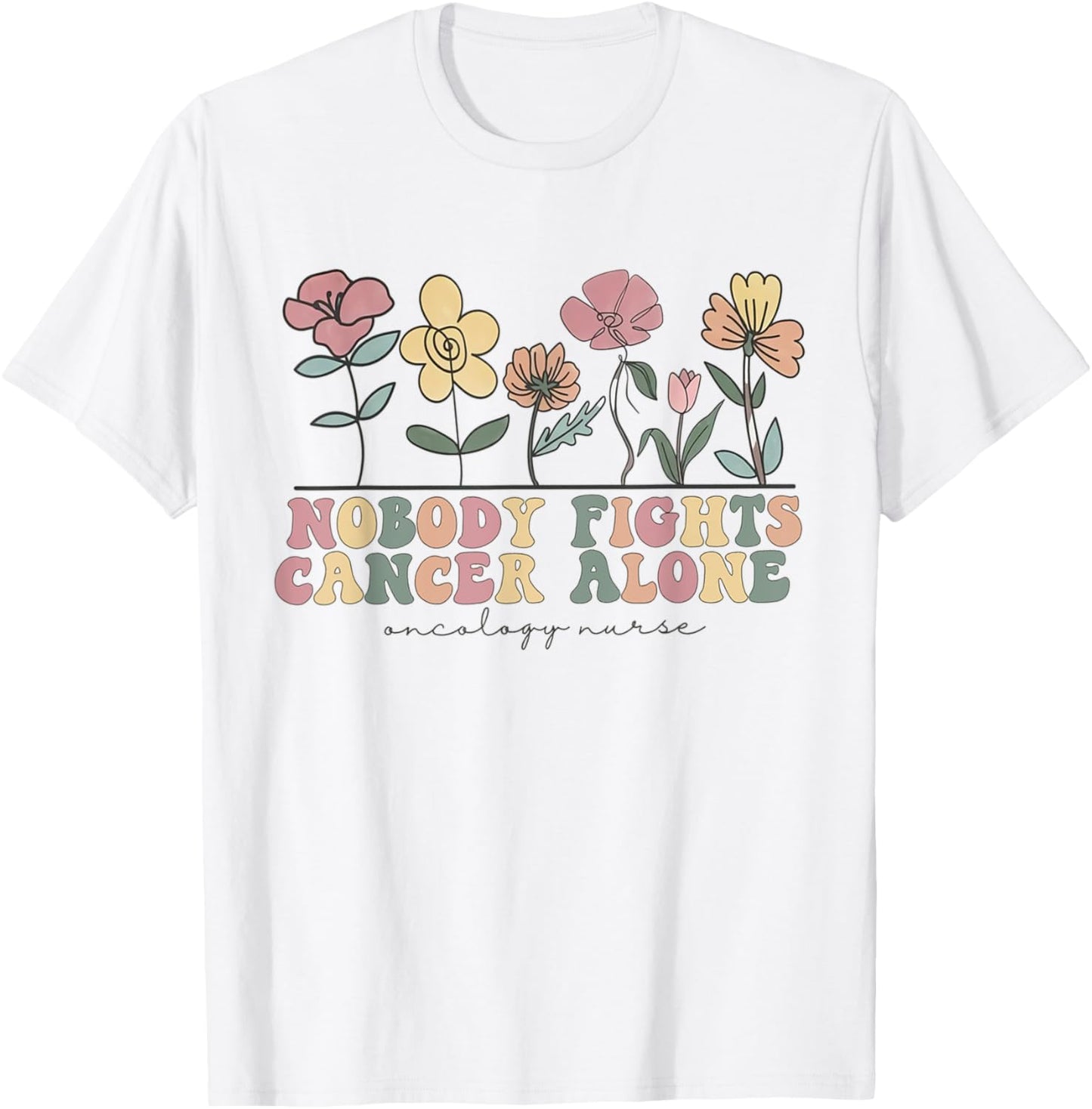 Wildflower Oncology Nurse Hem Onc Nurse Hematology Oncology T-Shirt - T-Shirt | White