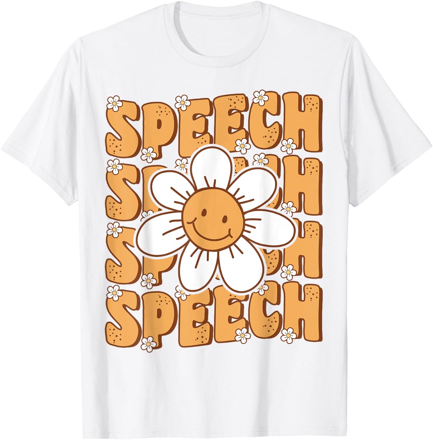 Groovy Retro Speech Language Pathologist Speech Therapist T-Shirt - T-Shirt | White