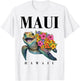 Maui Hawaii T Shirt Girl Women Kids Sea Turtle Hawaiian T-Shirt - T-Shirt | White
