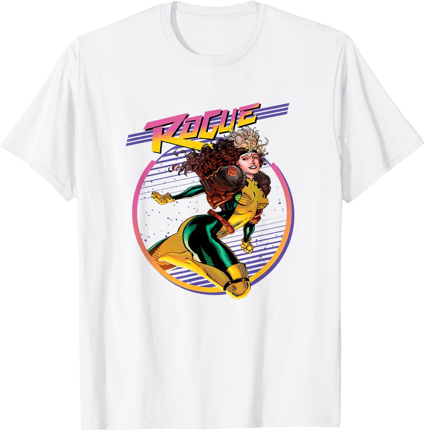 Marvel X-Men Rogue Sassy Neon Solo Portrait T-Shirt - T-Shirt | White