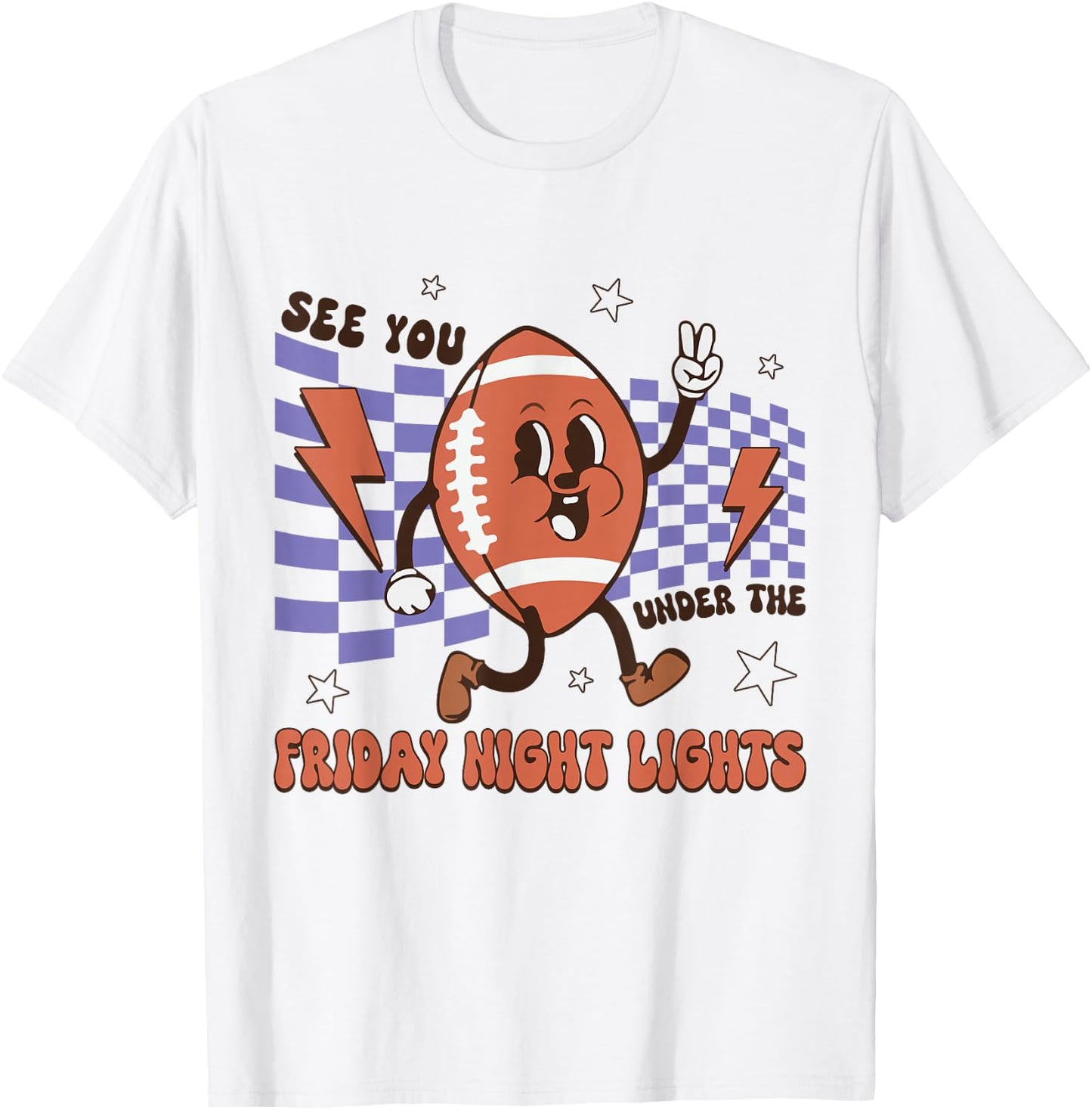 Football Character See You Under The Friday Night Lights T-Shirt - T-Shirt | White