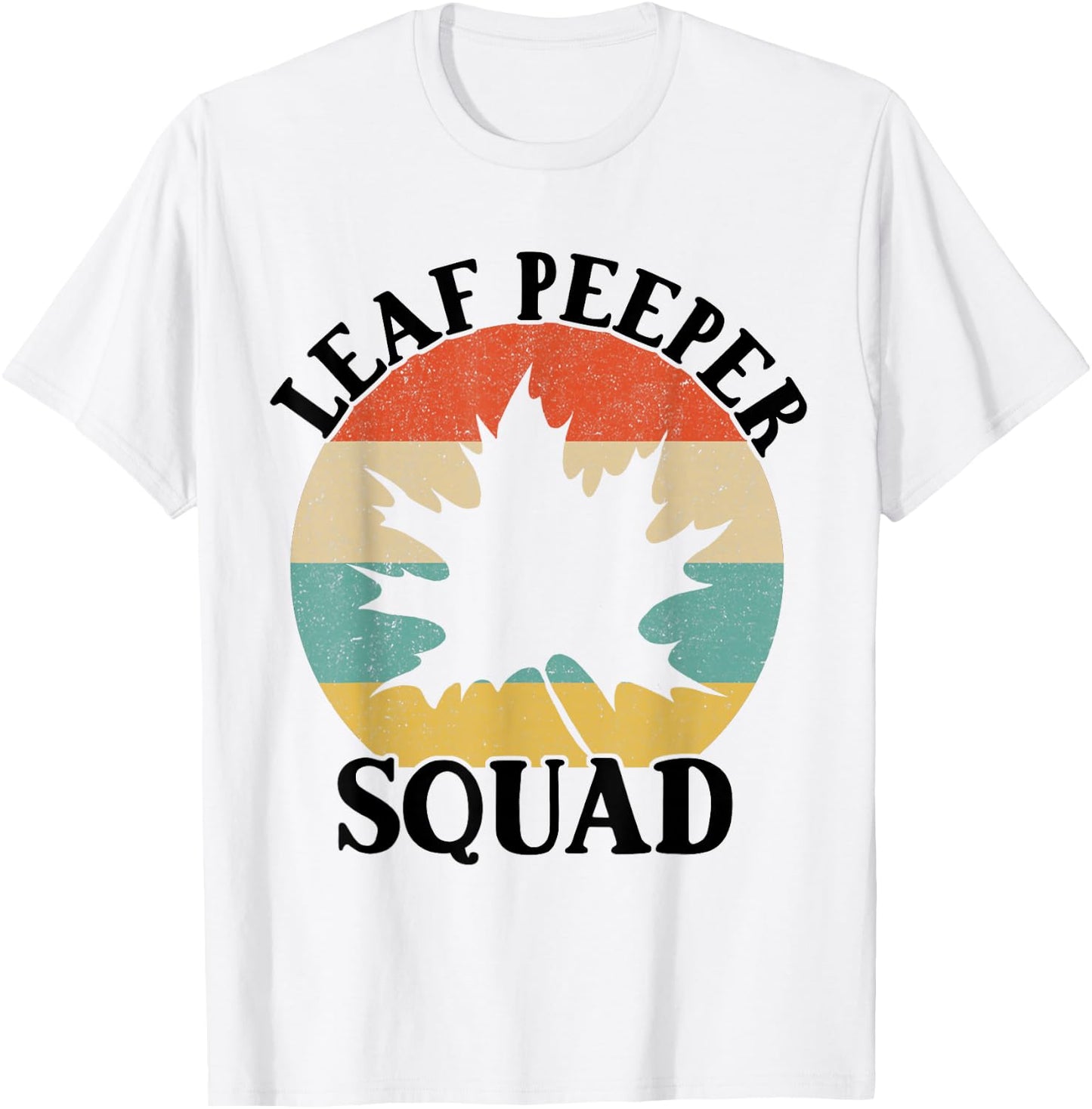 Leaf Peeper Squad Retro Autumn Peeping Fall Season Leaves T-Shirt - T-Shirt | White