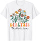 Groovy Wildflower Dialysis Technician T-Shirt - T-Shirt | White