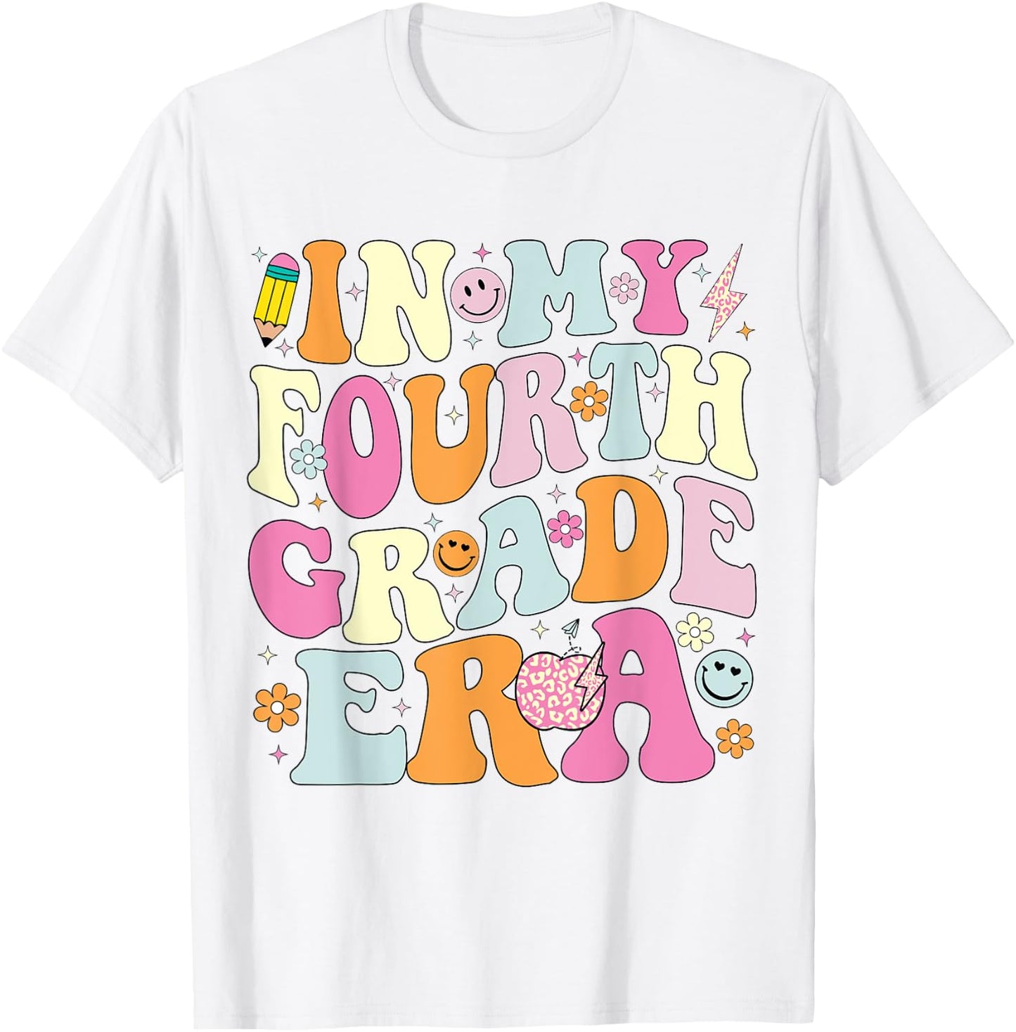 In My Fourth Grade Era 4th Grade Girl Teacher Back to School T-Shirt - T-Shirt | White