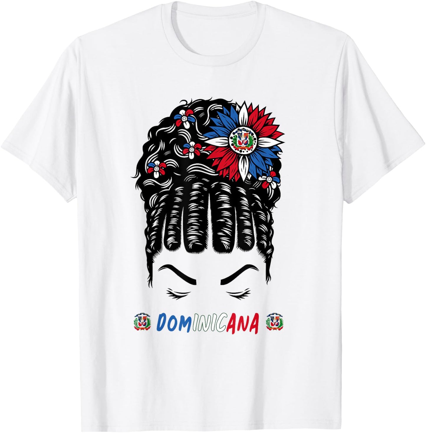 Dominican Outfit For Girls & Dominican Republic Flag T-Shirt - T-Shirt | White