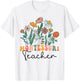 Groovy Wildflower Montessori Teacher Men Women T-Shirt - T-Shirt | White