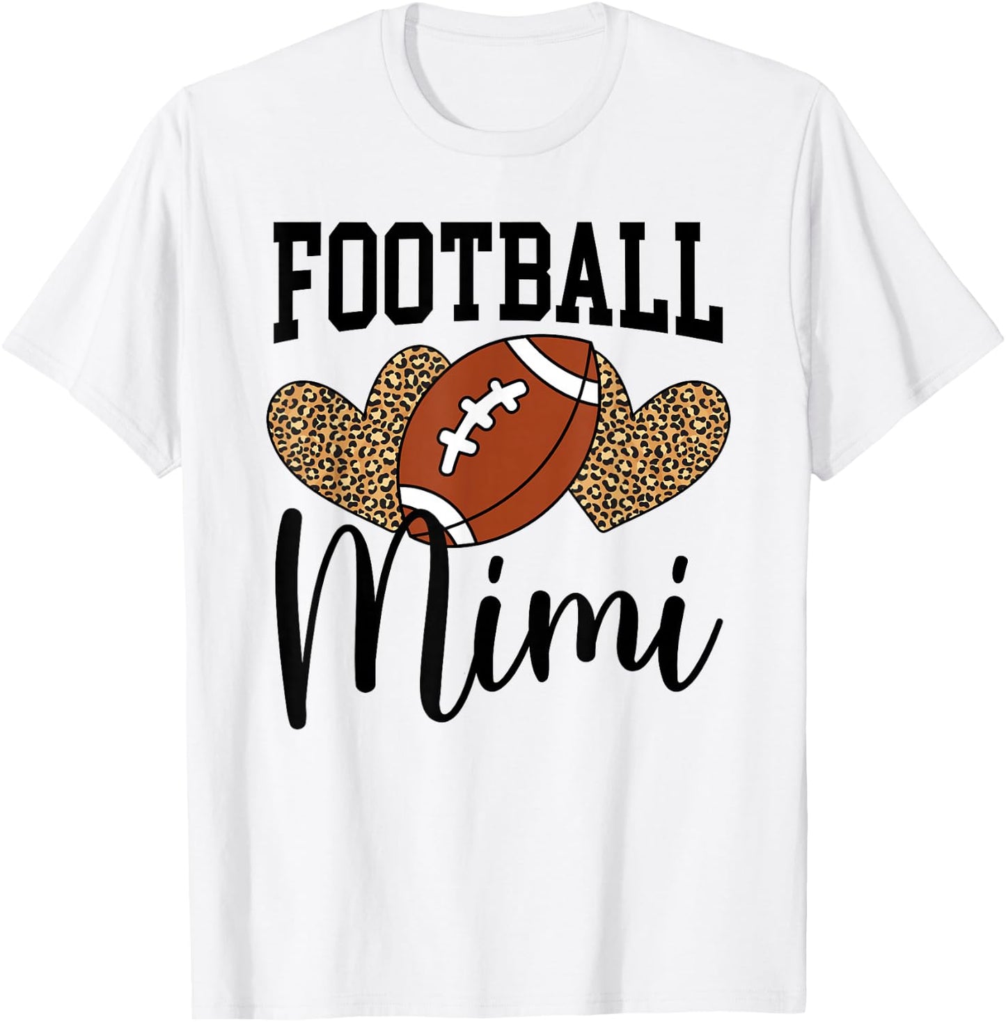 Football Mimi Hearts Grandma Mimi of A Football Player T-Shirt - T-Shirt | White
