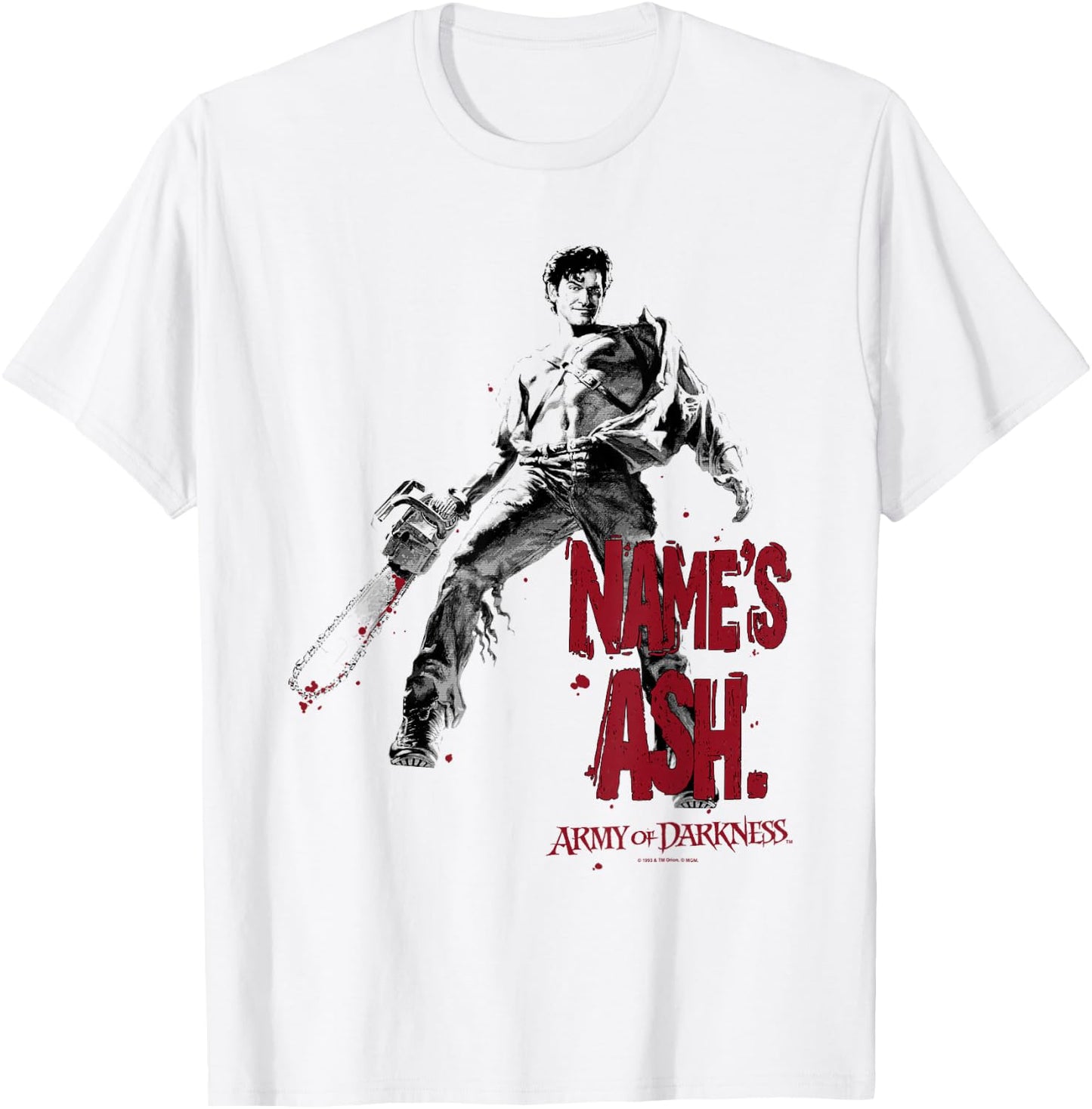 Army of Darkness Names Ash T-Shirt - T-Shirt | White