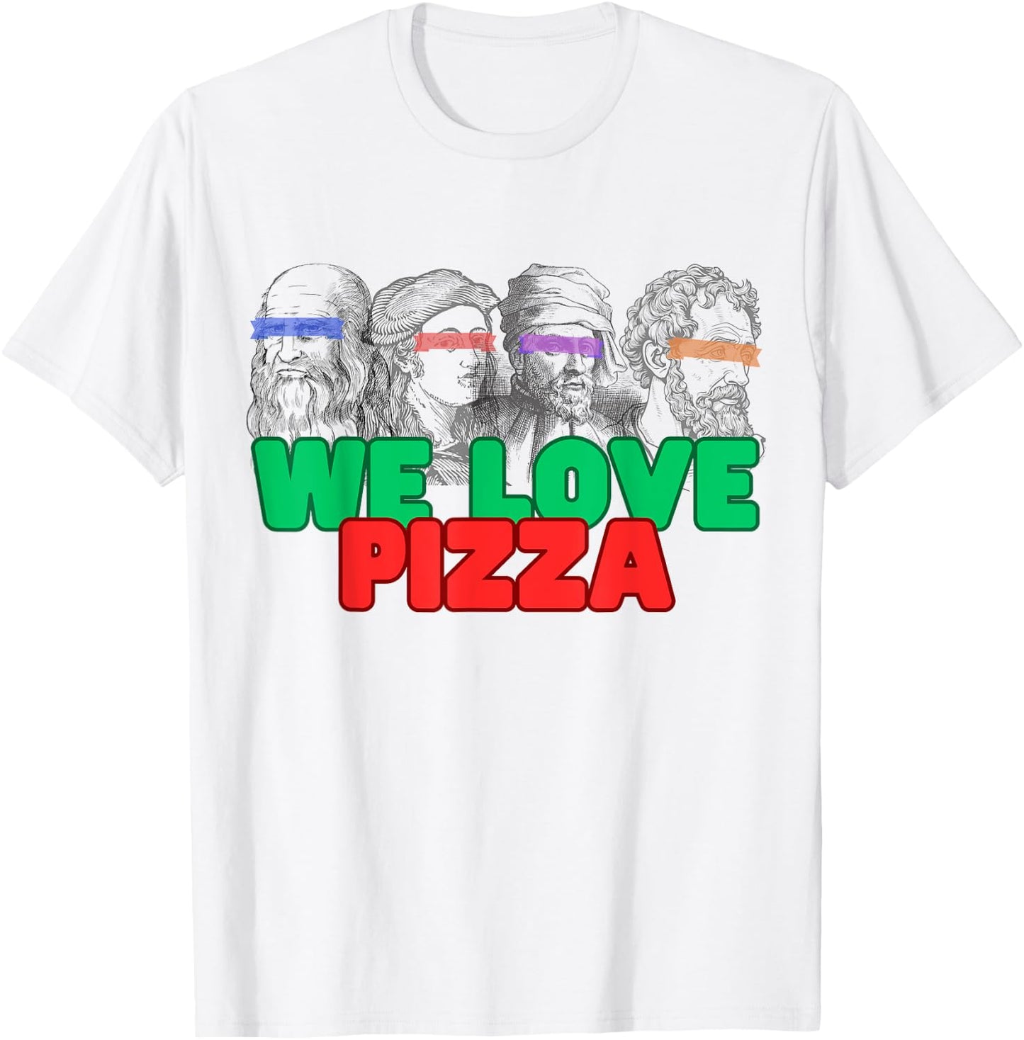 Ninja Artist Renaissance Leonardo Rafael Donny Michelangelo T-Shirt - T-Shirt | White