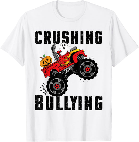 Crushing Bullying Unity Day Halloween Orange Kids Men Women T-Shirt - T-Shirt | White