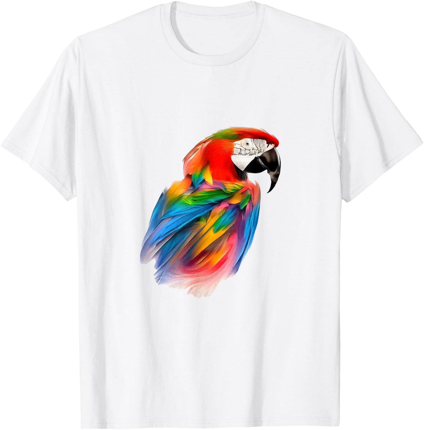 Red Macaw Parrot Colourful Bird Macaw Kanga Scarlet Macaw T-Shirt - T-Shirt | White