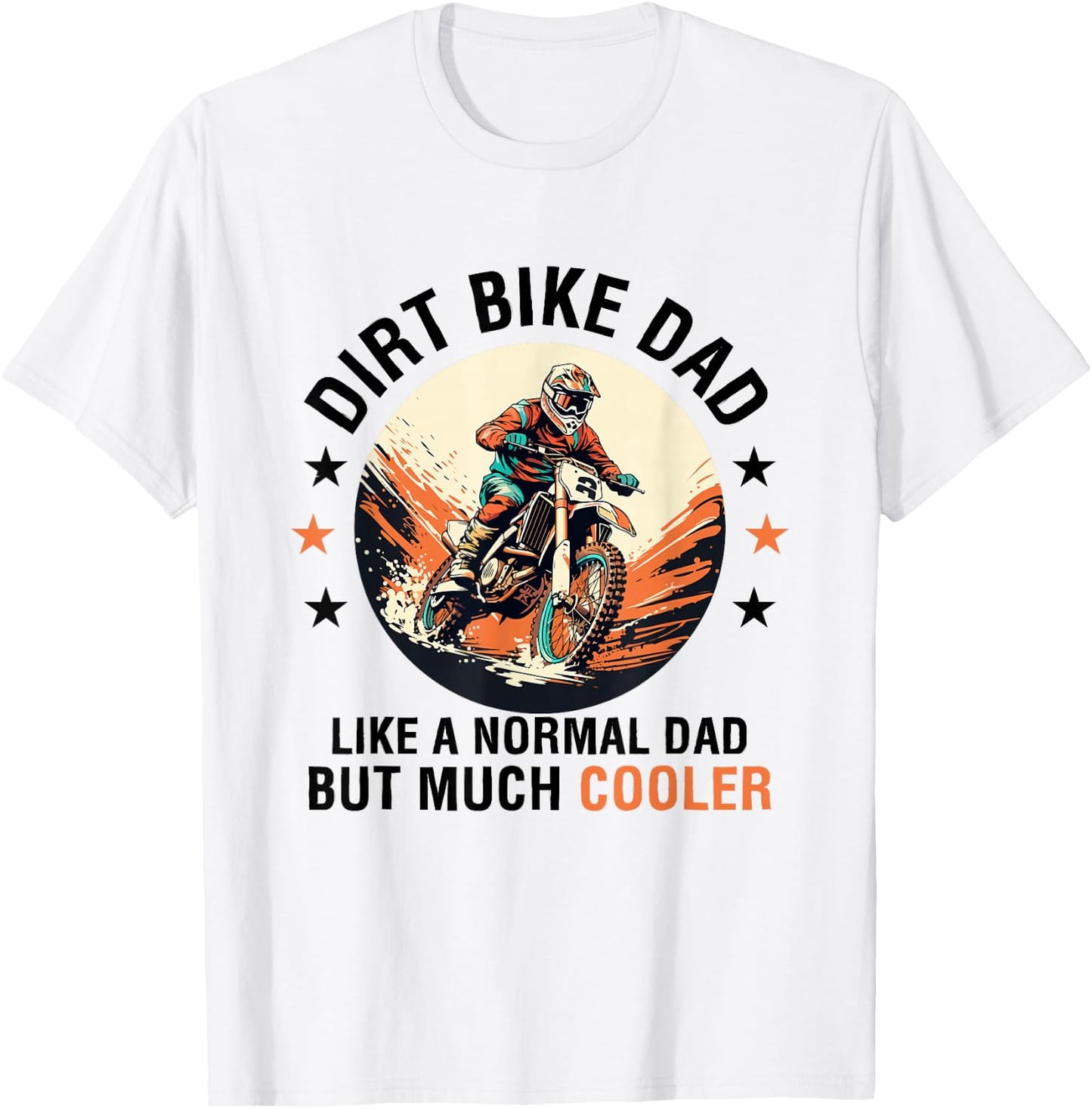 Dirtbike Motocross MX Dirt bike dad T-Shirt - T-Shirt | White