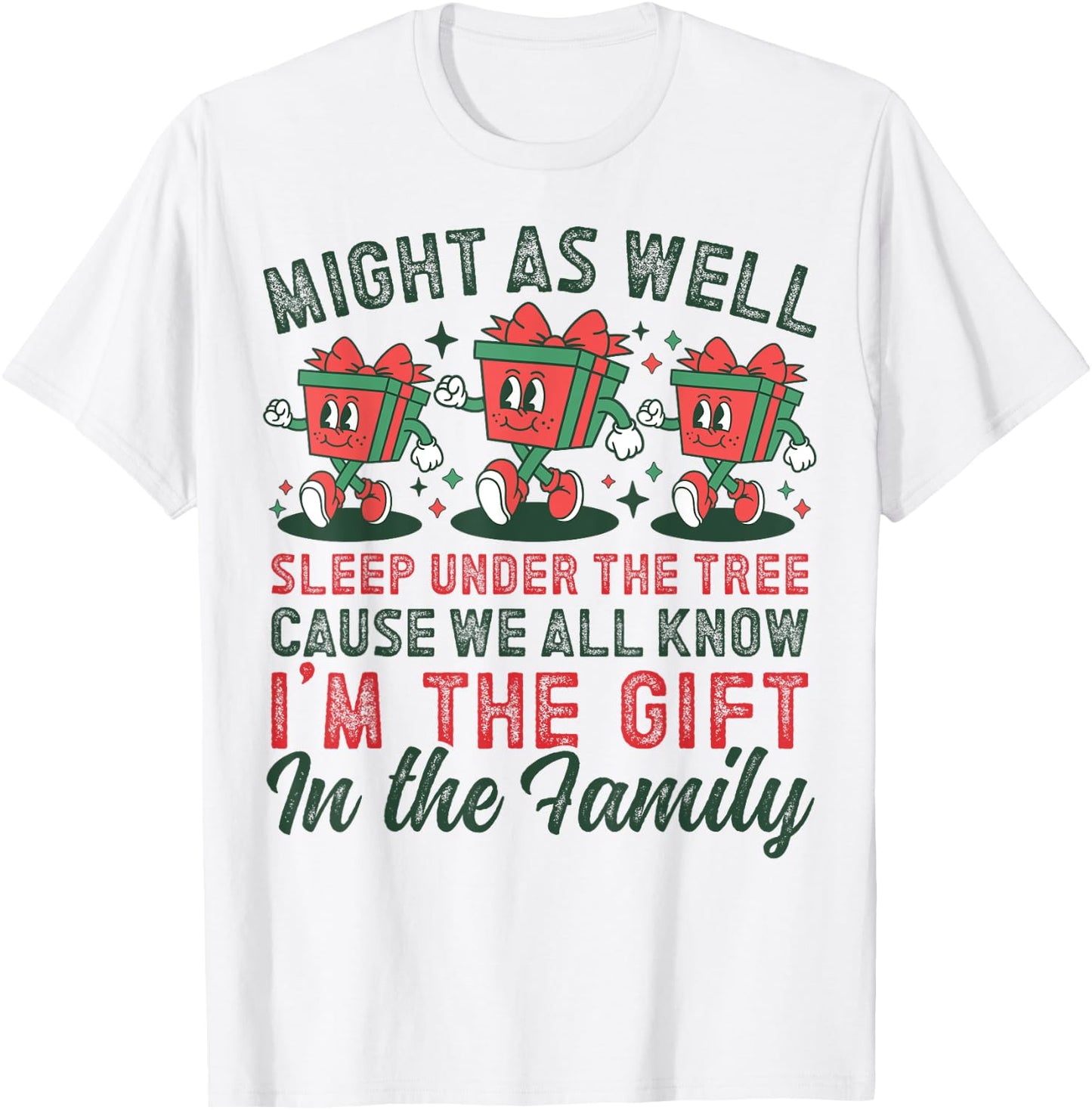 Might As Well Sleep Under the Tree Christmas Men Kids Women T-Shirt - T-Shirt | White