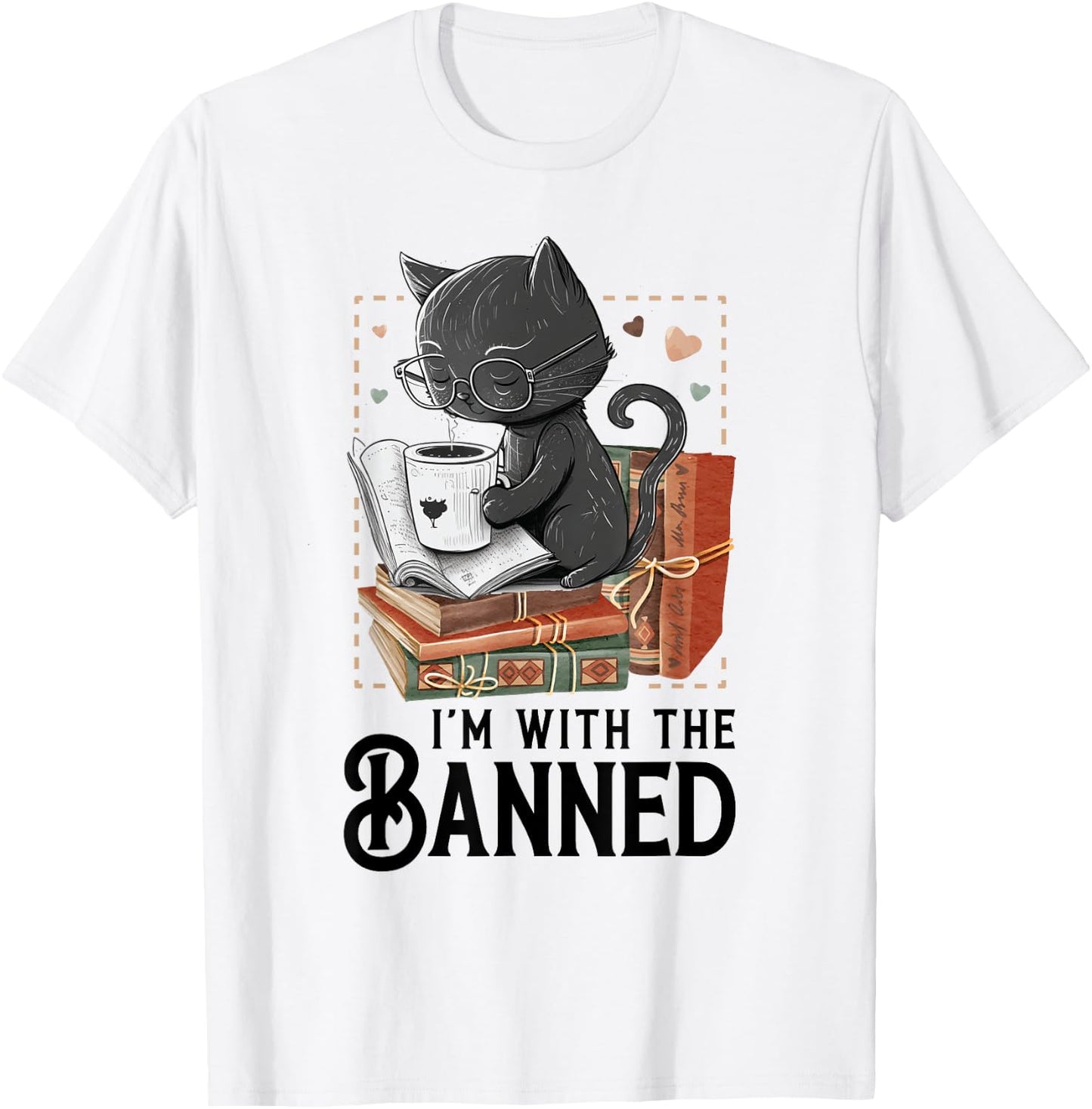 I'm with The Banned Read Banned Books Lover BookWorm T-Shirt - T-Shirt | White