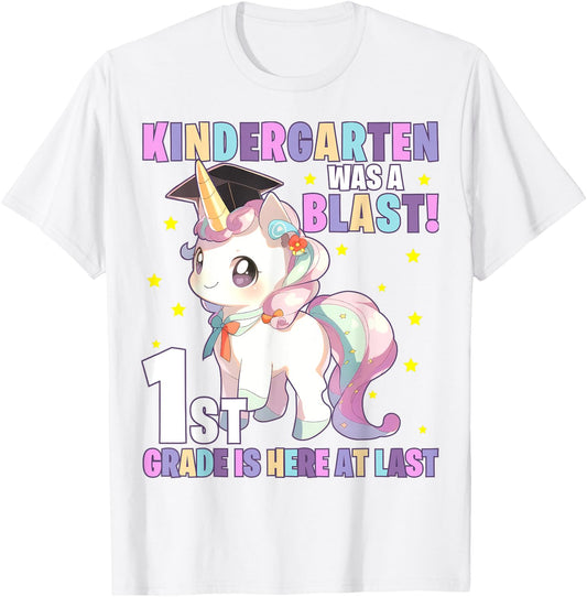 Kindergarten Graduation Unicorn Kindergarten Graduate Girls T-Shirt - T-Shirt | White