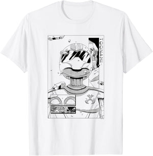 Toonami T.O.M. Manga Sketch Boxed Portrait T-Shirt - T-Shirt | White