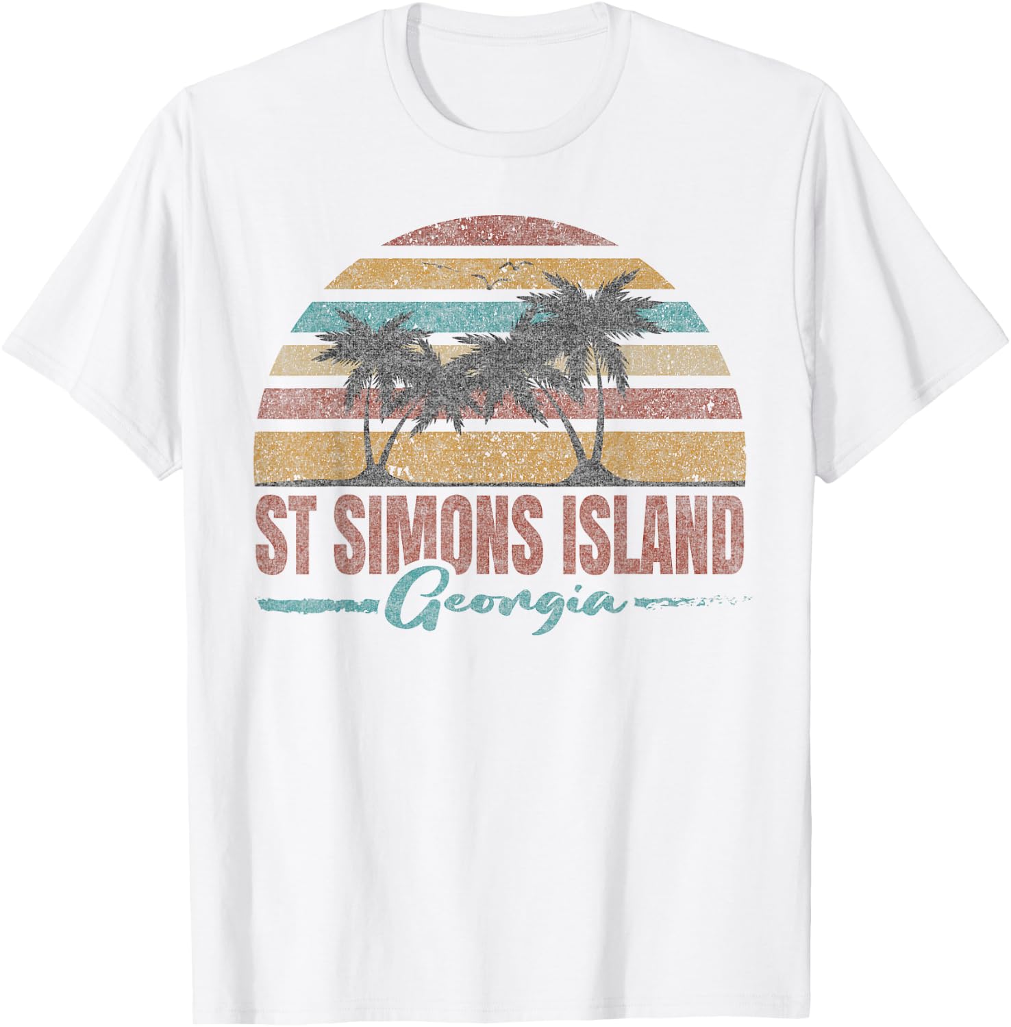 Beach Coastal City Vacation Souvenir St Simons Island T-Shirt - T-Shirt | White