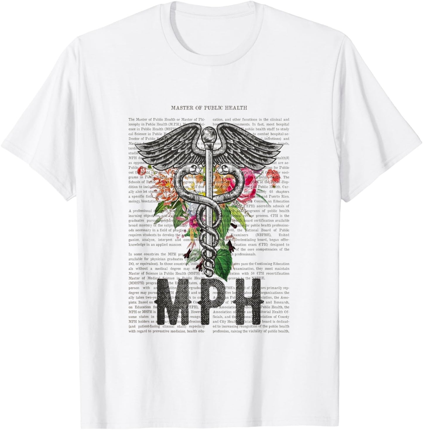 Master of Public Health Funny Graduation T-Shirt - T-Shirt | White