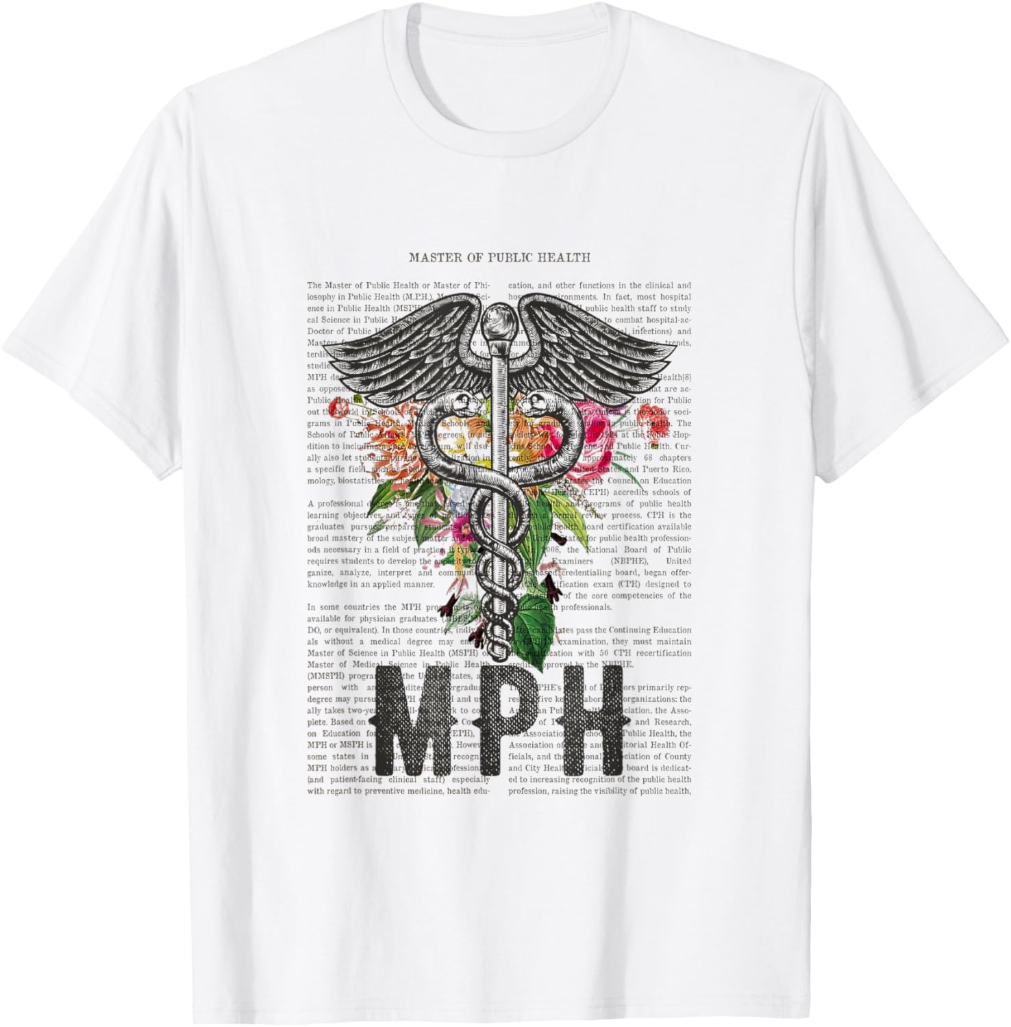 Master of Public Health Funny Graduation T-Shirt - T-Shirt | White