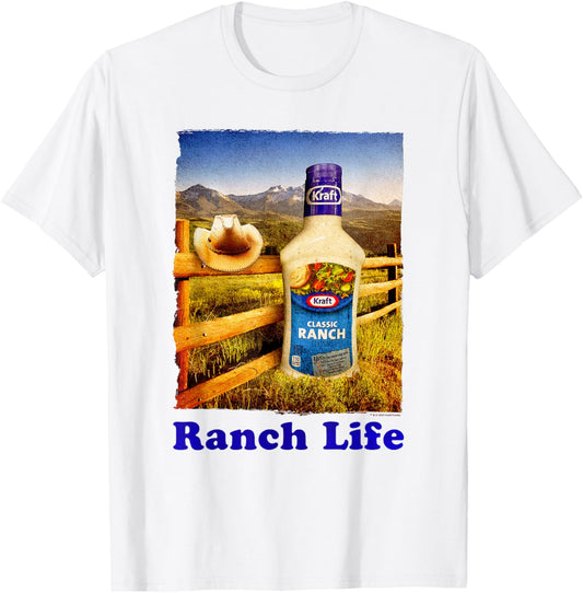 Heinz Kraft Ranch Life Classic Dressing Cowboy Portrait T-Shirt - T-Shirt | White