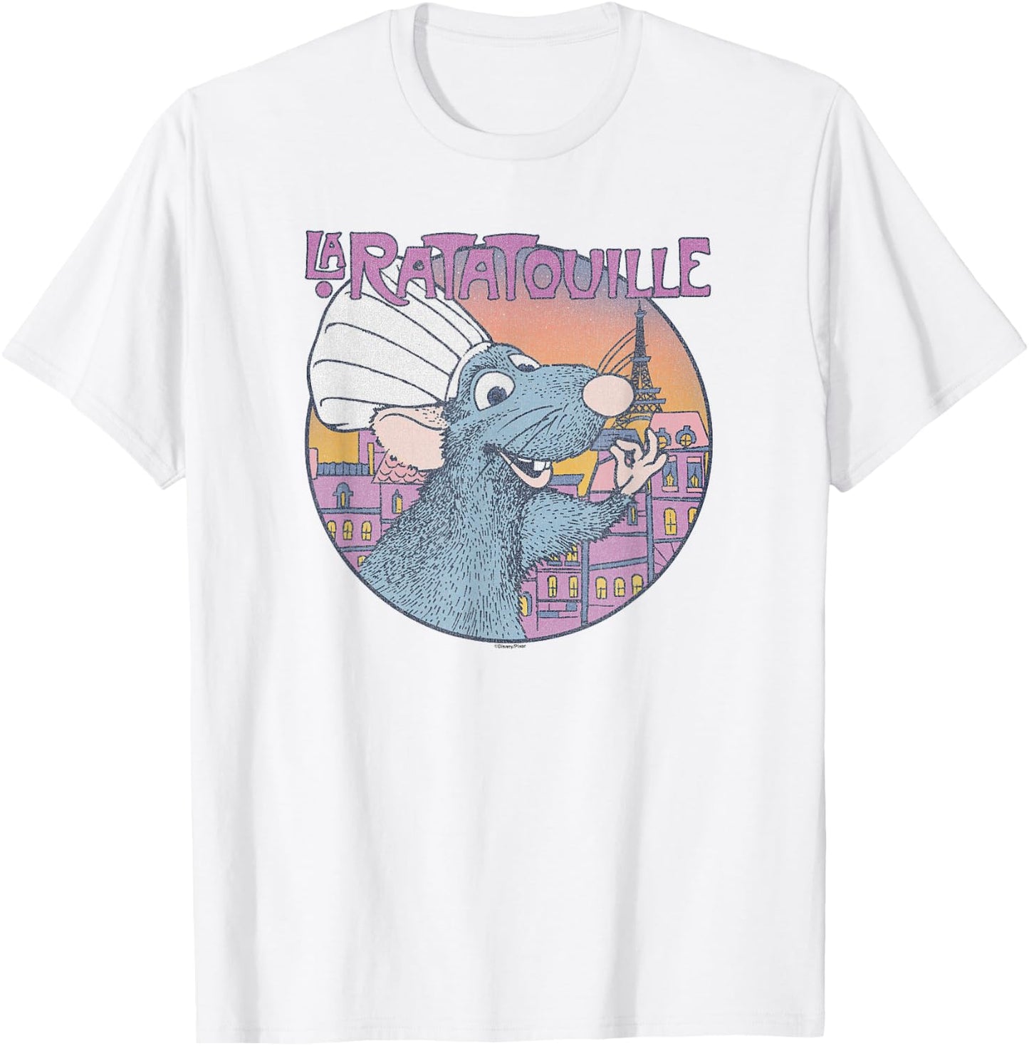 Disney Pixar Ratatouille Bon Appetit Circle Sign Small T-Shirt - T-Shirt | White