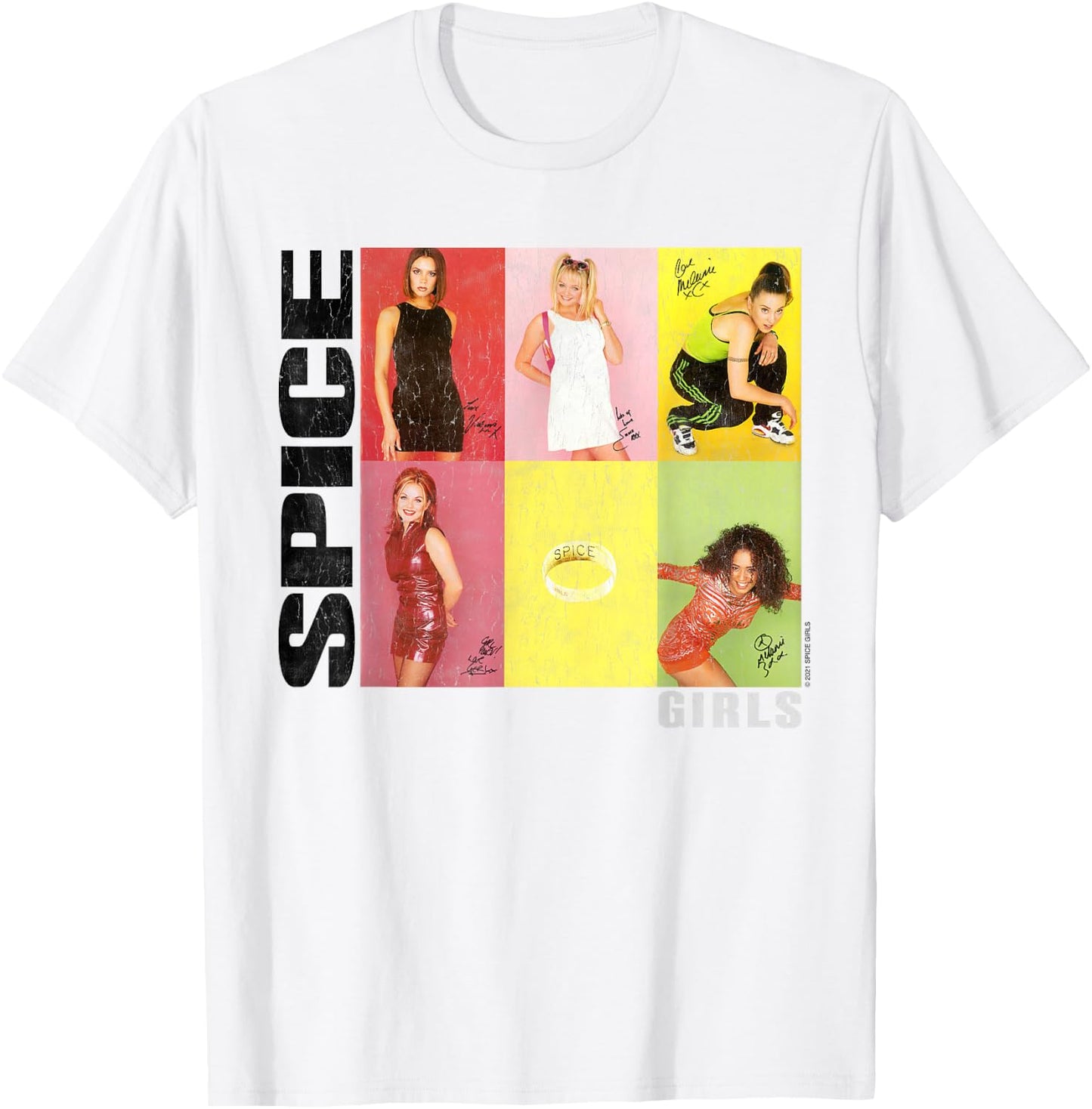Official Spice Girls Signitures T-Shirt - T-Shirt | White