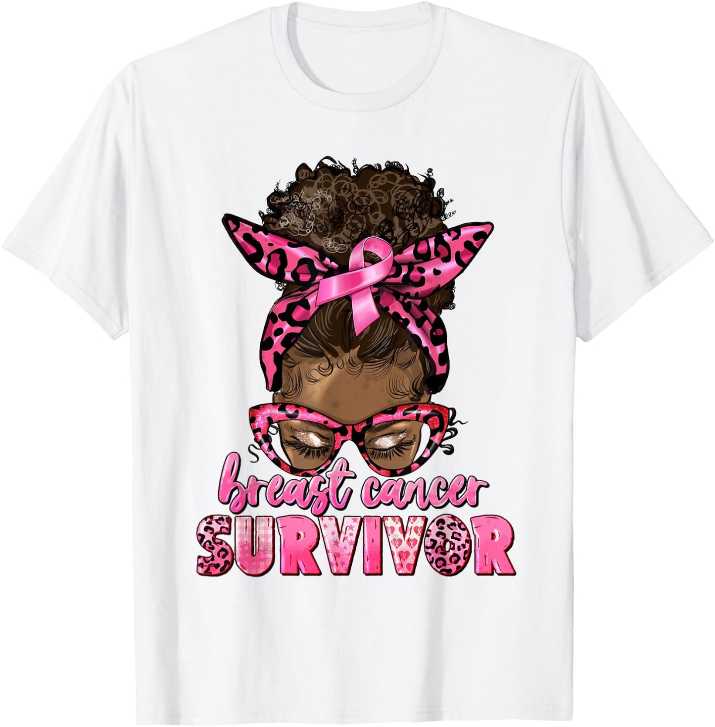 Breast Cancer Awareness Survivor Black Women Melanin Warrior T-Shirt - T-Shirt | White