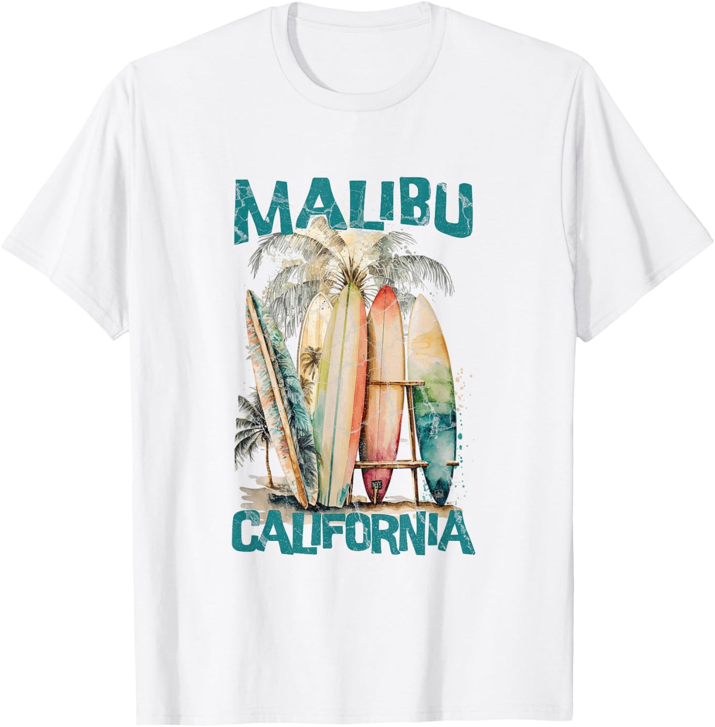 Malibu California T-Shirt - T-Shirt | White