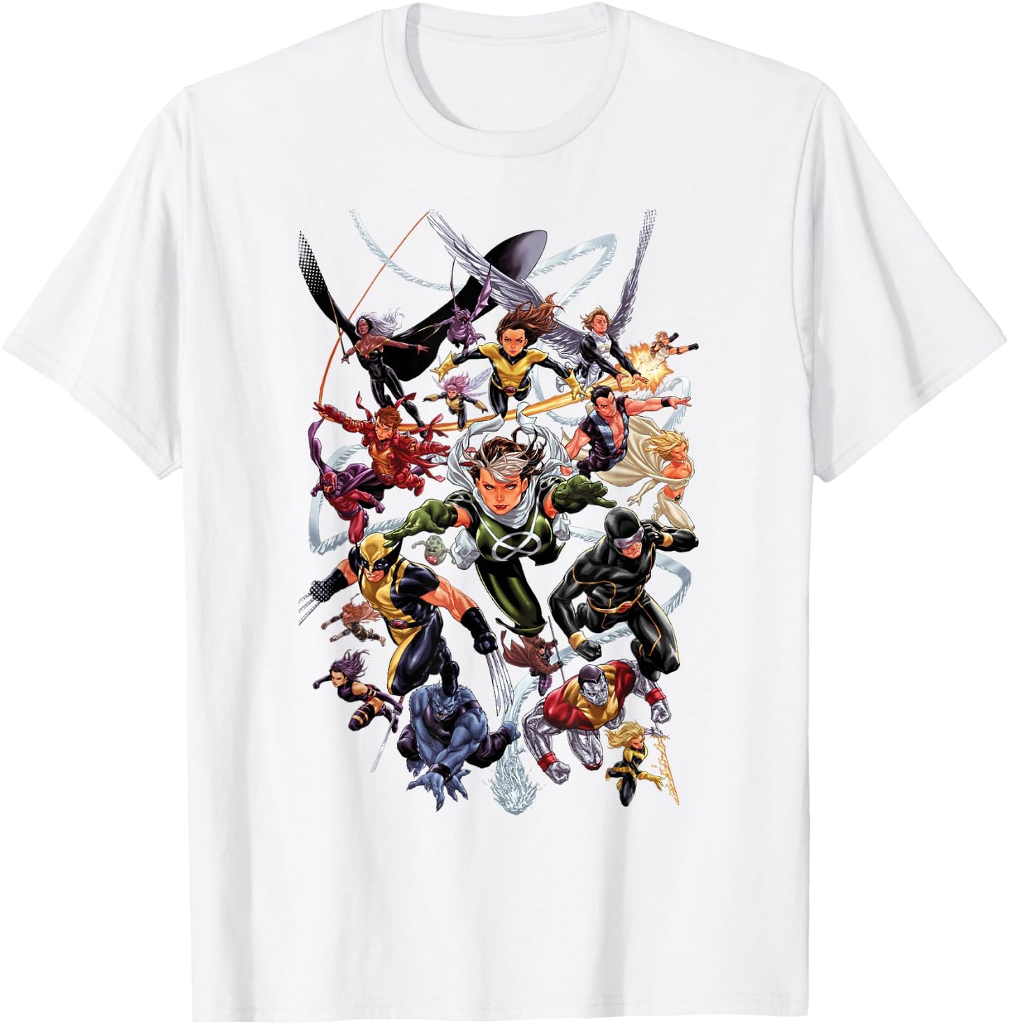 Marvel Comics Retro Classic X-Men Super Hero Flight Poster T-Shirt - T-Shirt | White