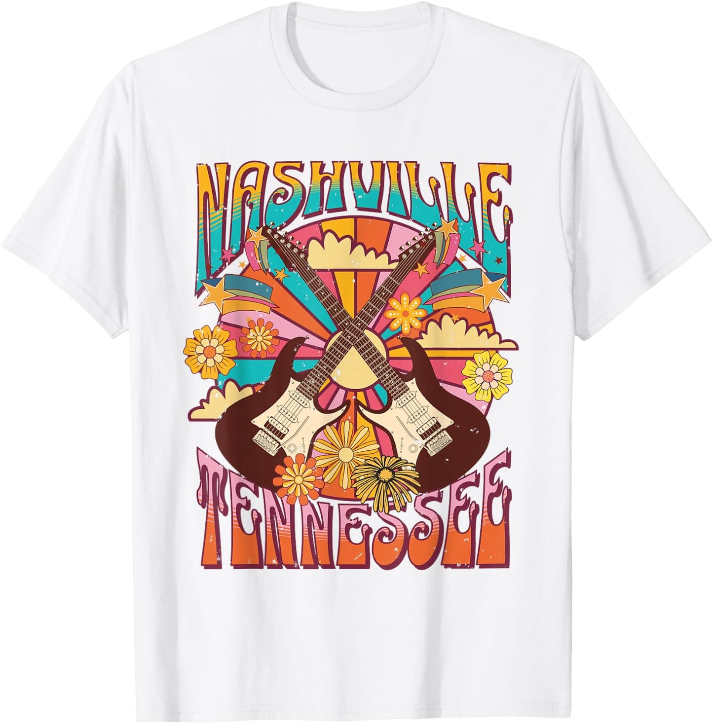 Nashville Country Music City Girls Trip Retro Nash Bash Bach T-Shirt - T-Shirt | White