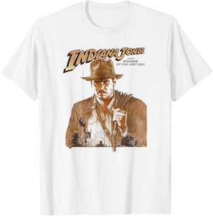 Indiana Jones Raiders of The Lost Ark Tonal Movie Poster T-Shirt - T-Shirt | White
