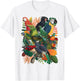 Macaw Parrot Tropical Collage T-Shirt - T-Shirt | White