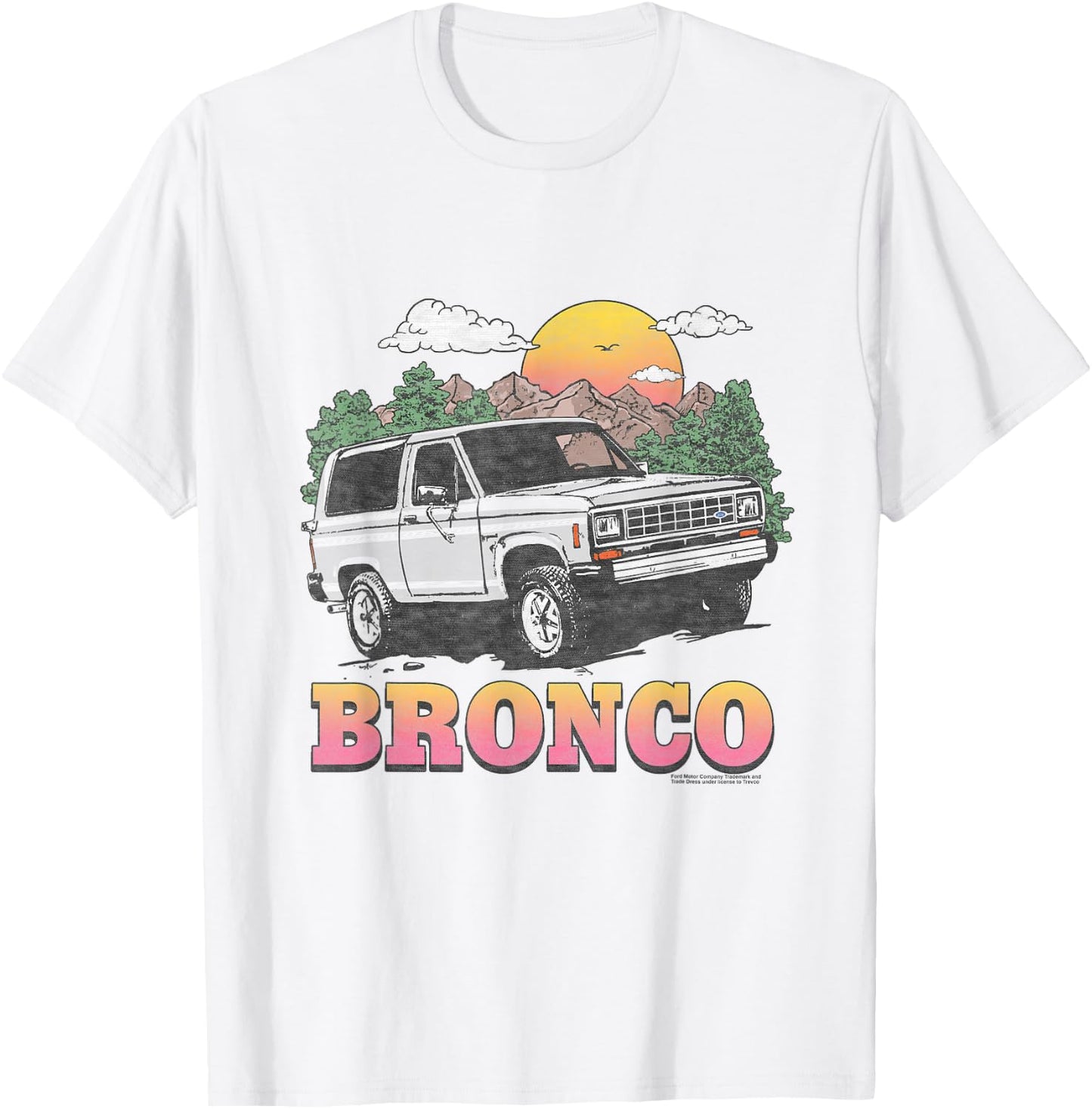 Ford Bronco in the Mountains T-Shirt - T-Shirt | White