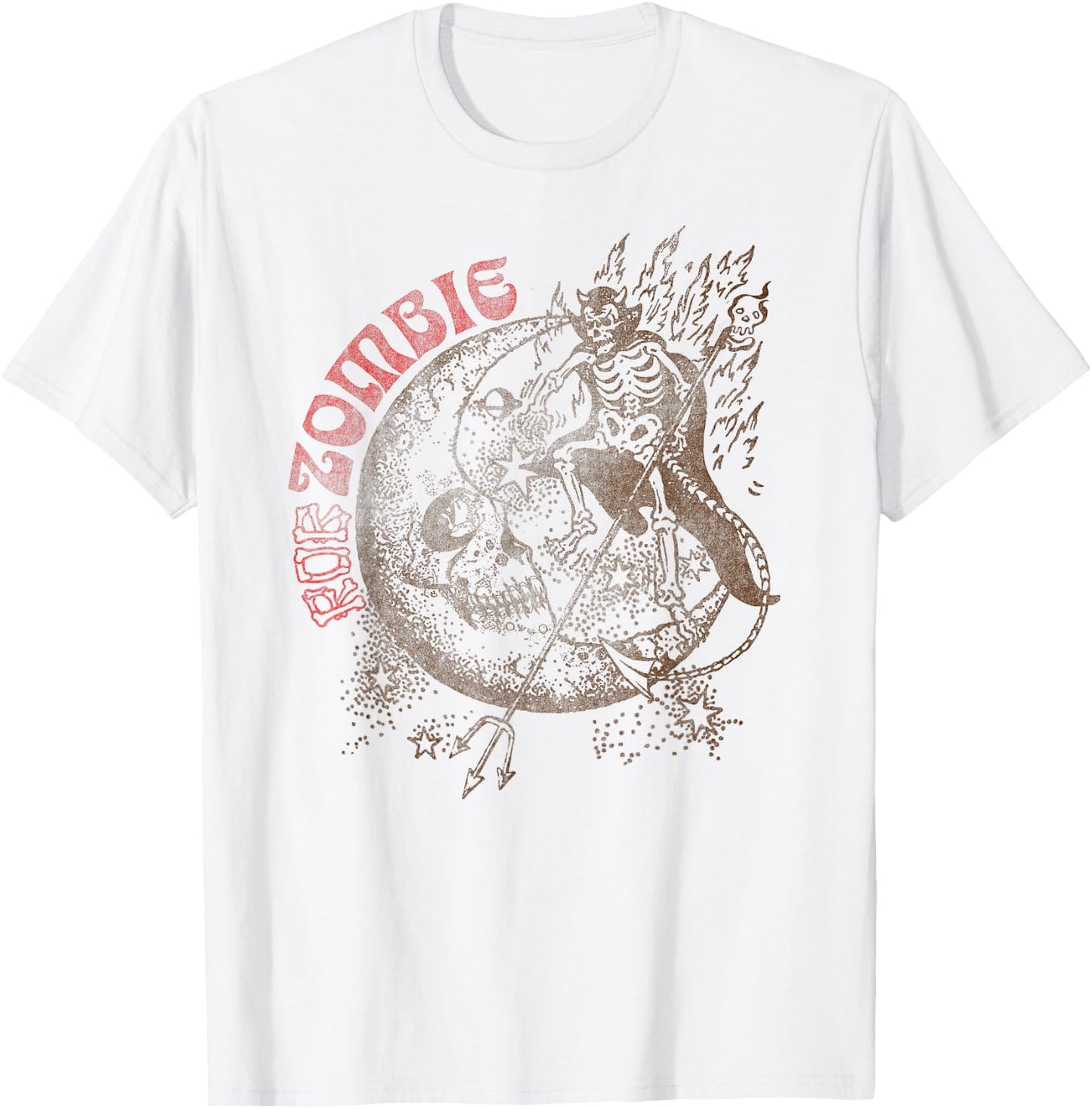 Rob Zombie – Moon And The Devil On White T-Shirt - T-Shirt | White