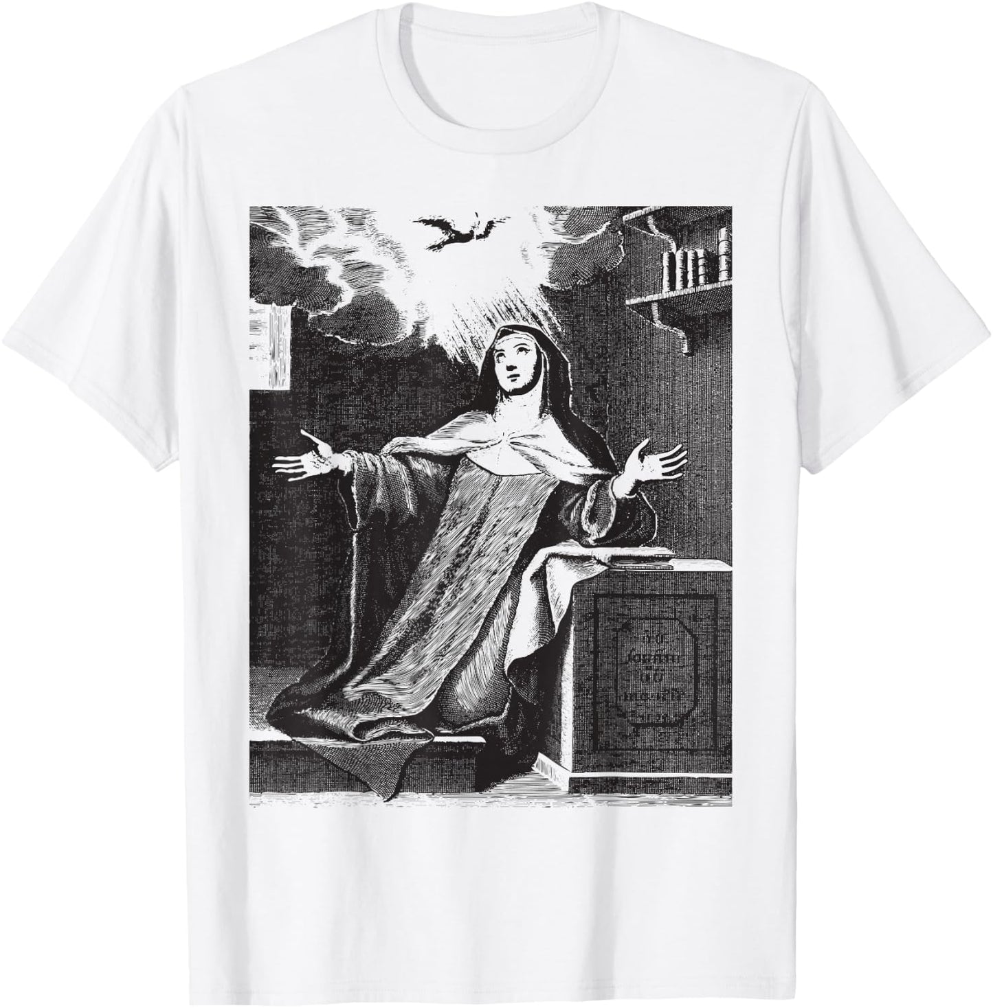 St Teresa of Avila Interior Castle Catholic Patron Saint T-Shirt - T-Shirt | White
