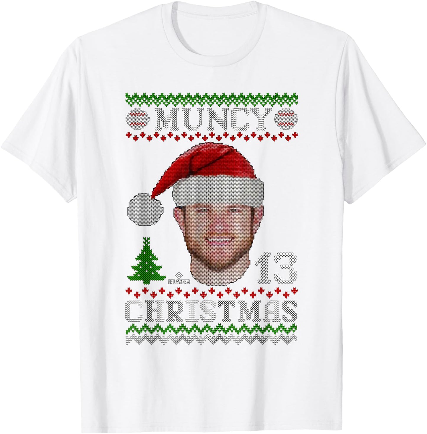 Max Muncy Los Angeles Baseball Christmas Sweater MLBPA T-Shirt - T-Shirt | White